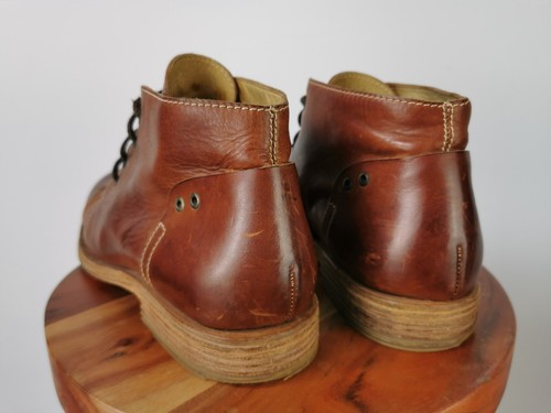 B7 Buttero Mens Italian Tan Leather Vintage Industrial Style Boots, UK 8 EU 42 - Picture 5 of 8