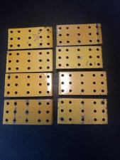 Gilbert Erector Set Part MC :1" X 2 1/2" Yellow Base Plates: Round Corner: 8  A