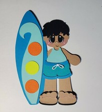 Surfer Boy. Scrapbook, Card making Paper Piecing