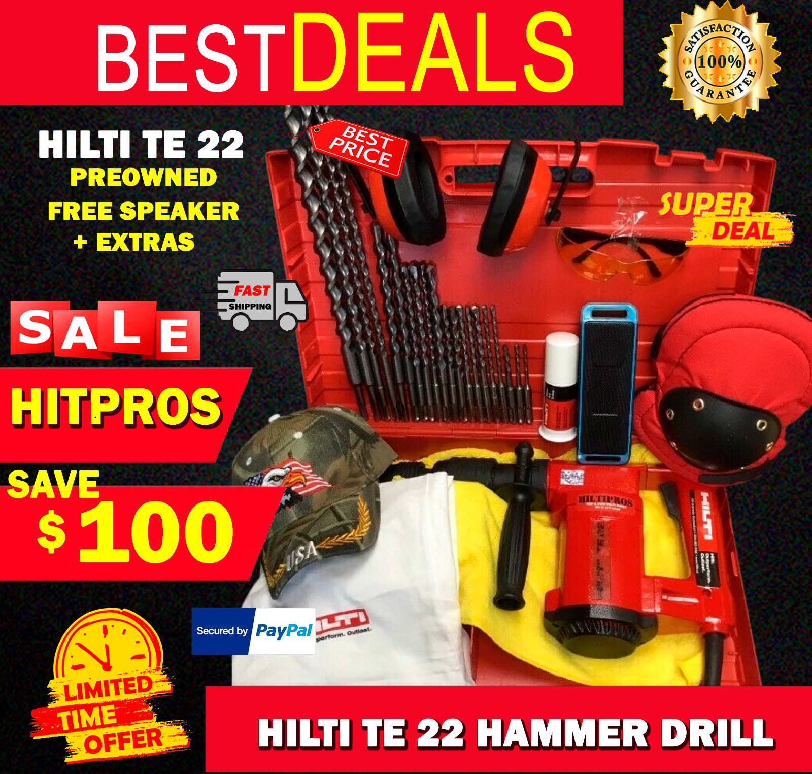 HILTI TE 22 HAMMER DRILL, L@@K 