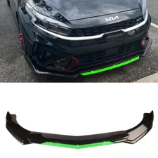 For Kia EV6 Front Bumper Lip Spoiler Splitter Diffuser Glossy Black Green