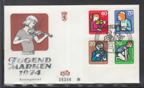Berlin Germany 1974 FDC -  Youth: Elements of international youth work - 第 1/1 張圖片