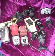 Lot of 6 cameras, Nikon, Sony, Sigma, 4 lenses, 3 light meters