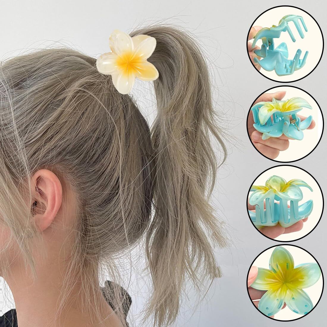 10er-Set Gänseblümchen-Haarspangen Aus Stoff – Süße Blumen-Haarklammern Für Frauen & Mädchen