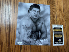 WWF Don Muraco The Rock Signed 8x10 Photo Autograph Wrestling JSA COA