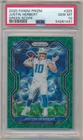 JUSTIN HERBERT 2020 PANINI PRIZM RC GREEN SCOPE PRIZMS SP #36/75 PSA 10 GEM MINT