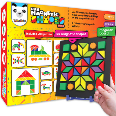 Magnetische Formen Puzzle Spielzeug für Kinder 4+ | 44 Teile IQ Brain Builder Spiel