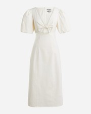 J. Crew Collection Cutout puff-sleeve dress in cotton twill Cutout Dress 2 NWT