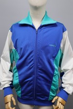Adidas Rare Originals 80s Blue/Green Vintage Mens Tracksuit Top Jacket D5