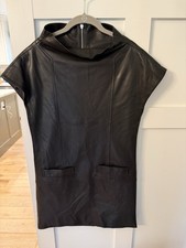 Marc by Marc Jacobs Women's Lambskin Mini Dress Size Small In Black