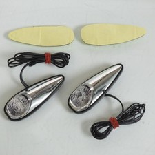 Mini clignotant goute d'eau chromé à LED auto pour moto scooter quad feu