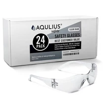 24 Pack Safety Glasses Anti Fog Clear Goggles for Construction Men Women