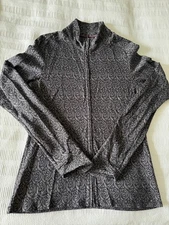 Ibex Juliet Merino Wool Full Zip Cardigan Women's M Wicking Outdoor Base Layer