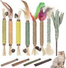 Bissap 16 PCS Silvervine Chew Sticks for Cats, Catnip Chew Sticks Cat Toys for