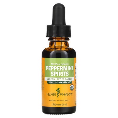 2 X Herb Pharm, Peppermint Spirits, 1 fl oz (30 ml)