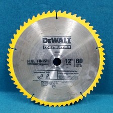 DEWALT 12" 60 Tooth Fine Finish Construction Saw Blade Tungsten DW3126