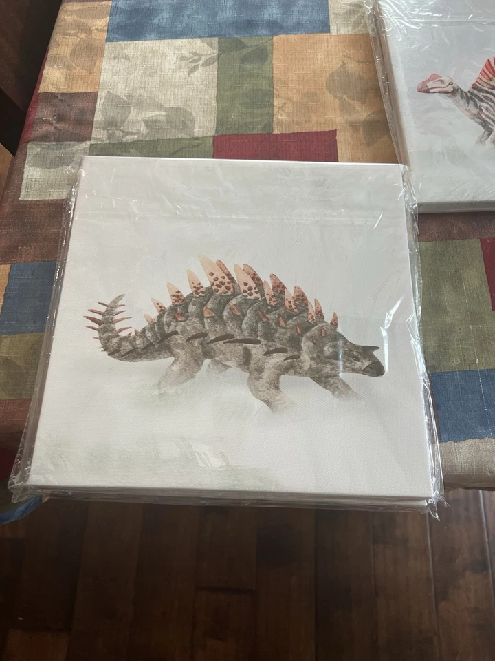 Conjunto de 3 estampas de lona de dinossauro novas - Imagem 3 de 4