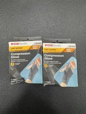 2 Pack! CVS Health Compression Glove Hand & Wrist Size S/M Lt Sup. Damage Boxes