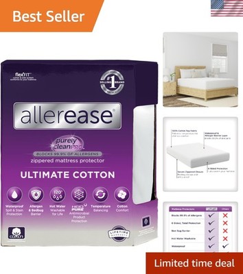 AllerEase Queen Size Mattress Protector   Ultimate Allergy & Waterproof Comfort