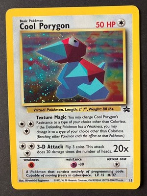 Cool Porygon Black Star PROMO RARE HOLO Wizards of the Coast Pokemon Card LP