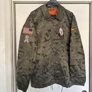 Nike NFL Pittsburgh Steelers On-Field Apparel Salute To Service Camo Jacket XL!