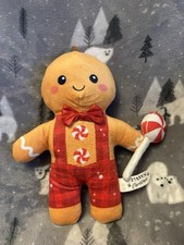 Paws Gingerbread Man Holding Lollipop Soft Toy 10” Christmas Plush VGC