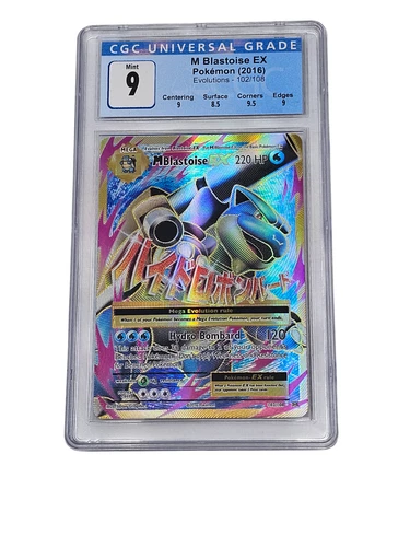 M Blastoise EX 102/108 Evolutions Full Art Ultra Rare CGC 9 Mint 9003