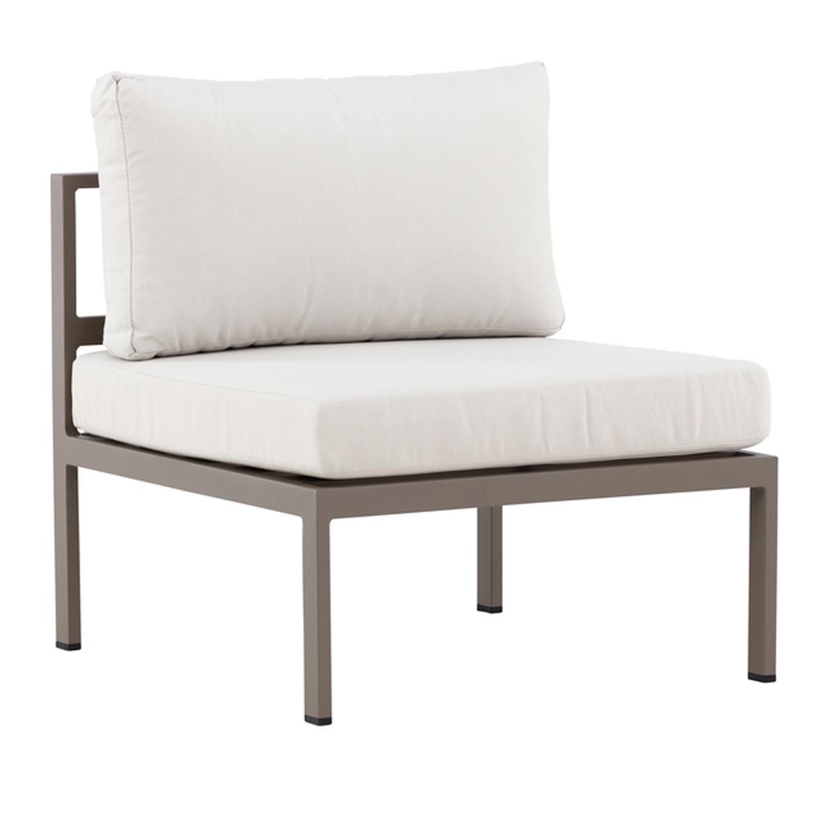Canapé de Jardin Copacabana 74cm Marron Fauteuil Modulable Extérieur