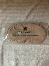 NEW Aenlley CHILDS BALLET SHOES pink leather DANCE slippers size 5 Big GIRLS