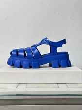 Prada Monolith Rubber Sandals Royal Blue Size US 10 EU 43 men’s - unisex