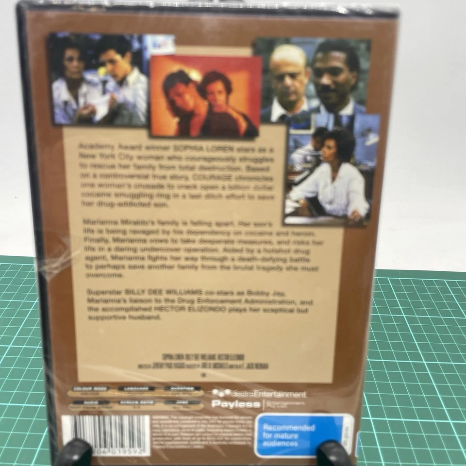 DVD COURAGE Sophia Loren Billy Dee Williams Elizondo 1986 R4 Brand New & Sealed - Image 3 of 4