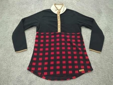 Marley Lilly Sanrio Pullover Womens XL Black Red Plaid Long Sleeve Classic