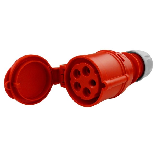 Cee Steckdose 32A 5P 400V 6H IP44 Kupplung Kupplungssteckdose Mit Deckel Pce-image