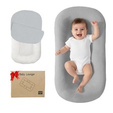 Lucakuins Baby Lounger, Bionic Design Baby Lounger for Newborn 0-24 Months, Soft