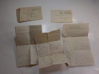 5 WW1 Letters 1st Marine Regiment 88th Co. USMC WW I Joslyn E. Ward VTG War WWI