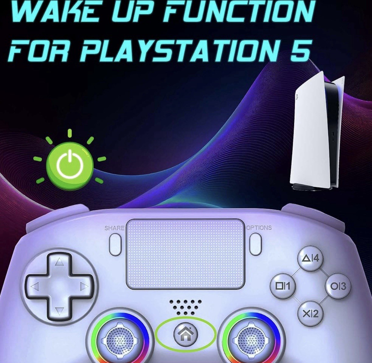 SUBSONIC Controller Wireless PS5 | Paddle Programmabili, LED, Vibrazione, Touch  - 4