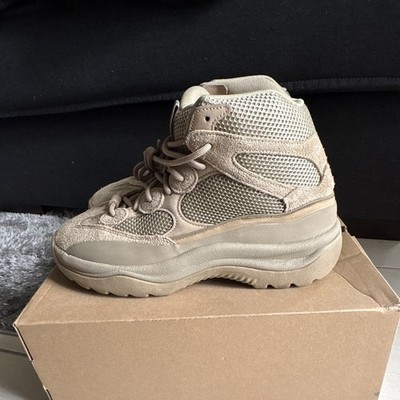 adidas Yeezy Beige Suede Desert Boots High Top Lace Up Men s US 10 EU 44
