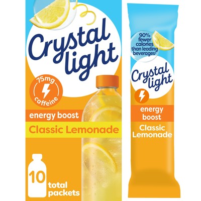 Energy Boost Lemonade Drink Mix 10 ct On-the-Go Packets