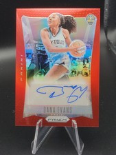 2024 WNBA Panini Prizm Dana Evans THROWBACK AUTO RED SP /99 Chicago Sky 🔥
