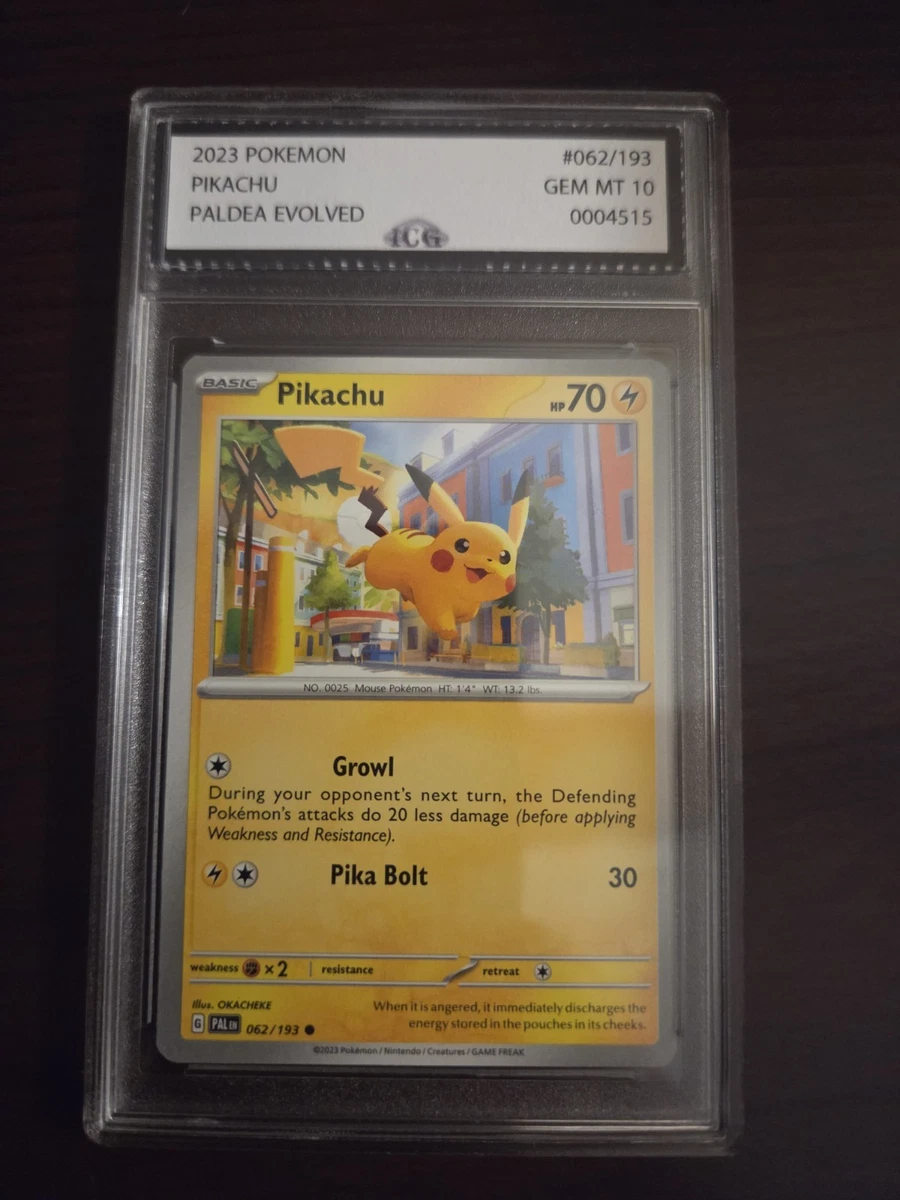 Pikachu Pokémon TCG Grade 10 Common Individual Collectible Card