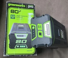 Greenworks 80V4Ah Lithium-Ion Battery high capacity extended run charge time 60m