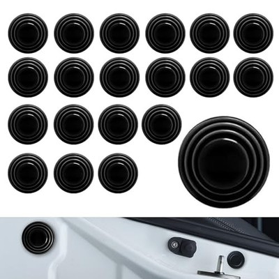 Door Shock Absorbing Cushion, Silent Silicone Body Multi-purpose 20 PCS Black