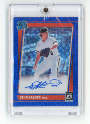 2021 Donruss Optic #RRS-DK Dean Kremer Baltimore Orioles /99 Blue MOJO Auto