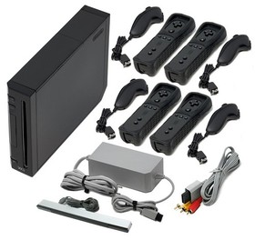 Nintendo Wii Console + GameCube Compatible + Pick 1-4 Remotes, Wii Sports & More