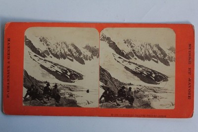 Photograph Stereo view Glacier du Talèfre near the Mont Blanc garden (53264)