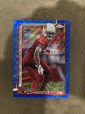 Will Johnson 2025 Topps Chrome Football Blue Wave Rookie Refractor /150