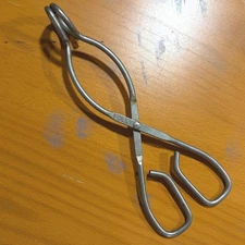 Vintage Foley Kitchen Tongs Metal Serving Food Salad Tongs Cooking Utensil 8 in