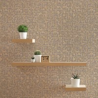 Tadessi Vliestapete Grafik Meo M1-No.1819 Hellbraun Silber Geometrisch