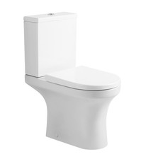 Image of Seattle 625mm Rimless Close Coupled Pan Cistern SC PP Seat and Pan Kit White