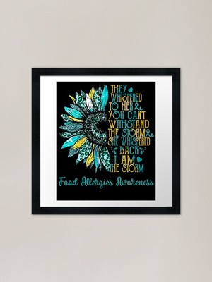 I Am The Storm Sonnenblume Leopard Fo gerahmtes Wandbild Poster Leinwanddruck Bild